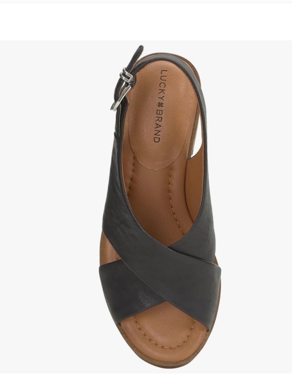 Lucky Brand Rhidlee Slingback Leather Sandal (Women) 7.5M, NAVY BLAZER NWT